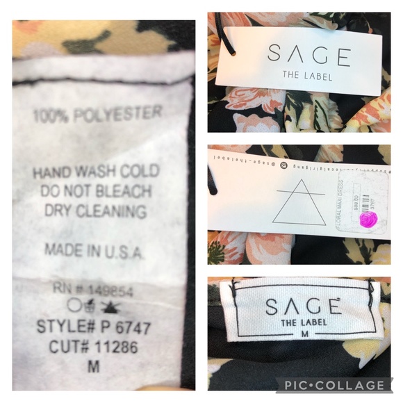 Sage the Label Floral Romper Maxi Dress NWT Medium - Picture 16 of 16